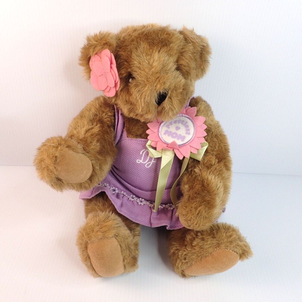 Rare Retired Vermont Teddy Bear 15 In. Prettiest Mom Ever Bear (Personalized)
